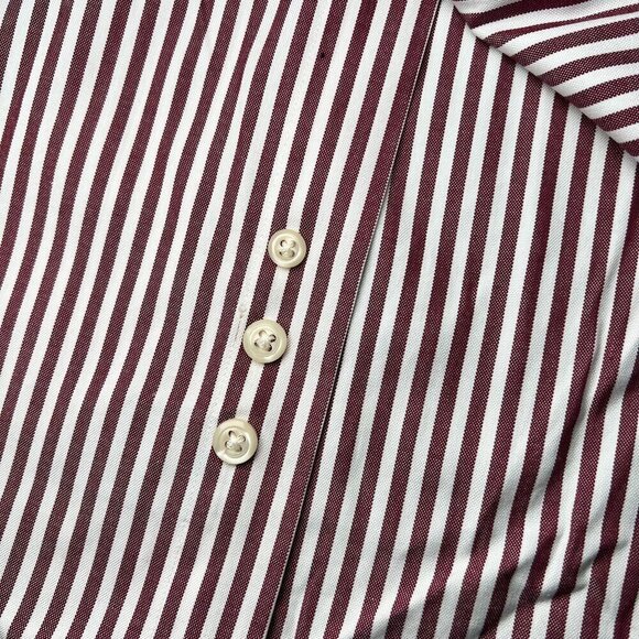 Club Room Pin Point Oxford Striped Long Sleeve Button Down Shirt L - Picture 6 of 9